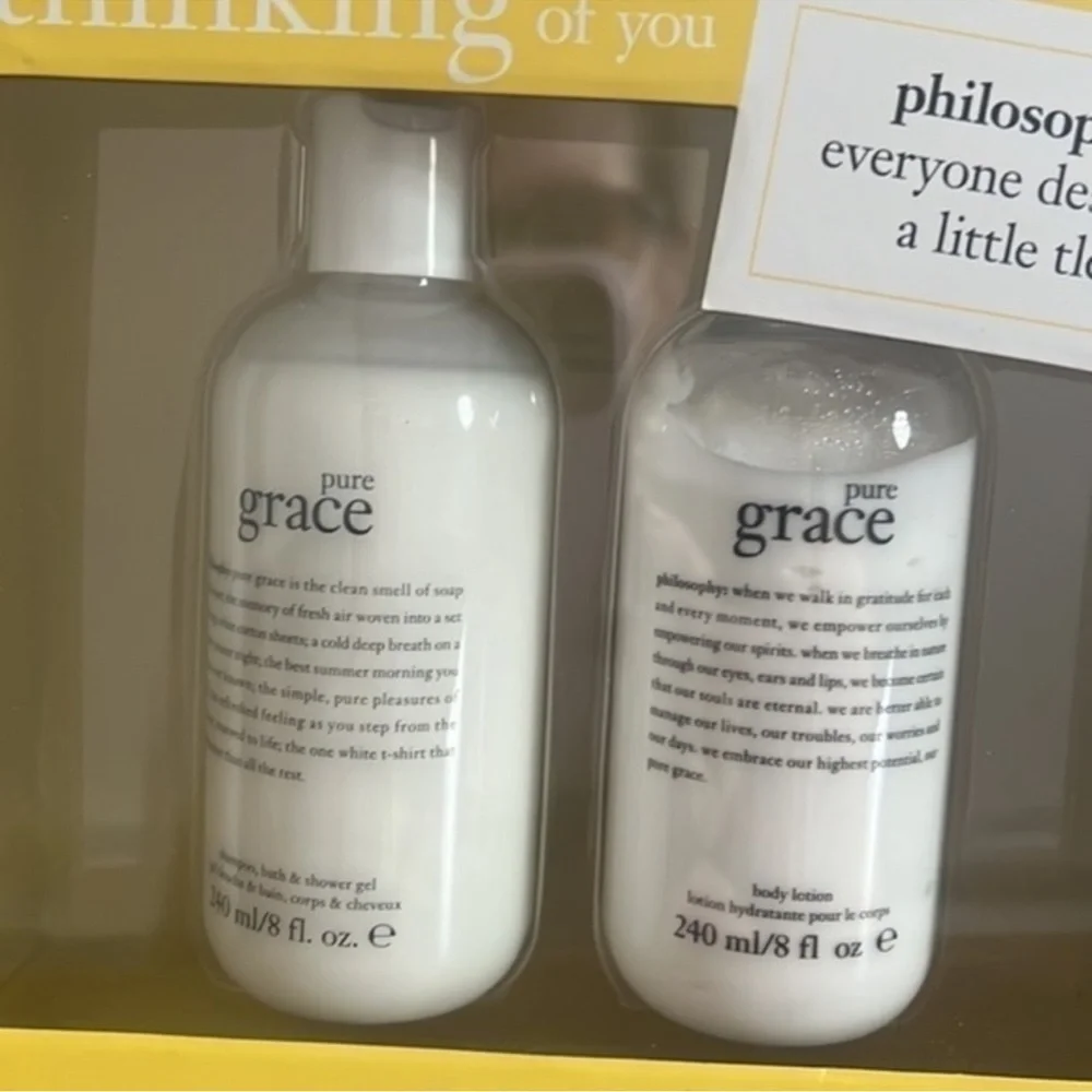 Philosophy Thinking Of You Pure grace Lotion And Shower Gel 2 Piece set NIB